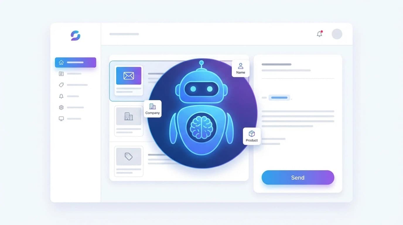 AI cold email generator dashboard showing personalized email templates and icebreaker suggestions