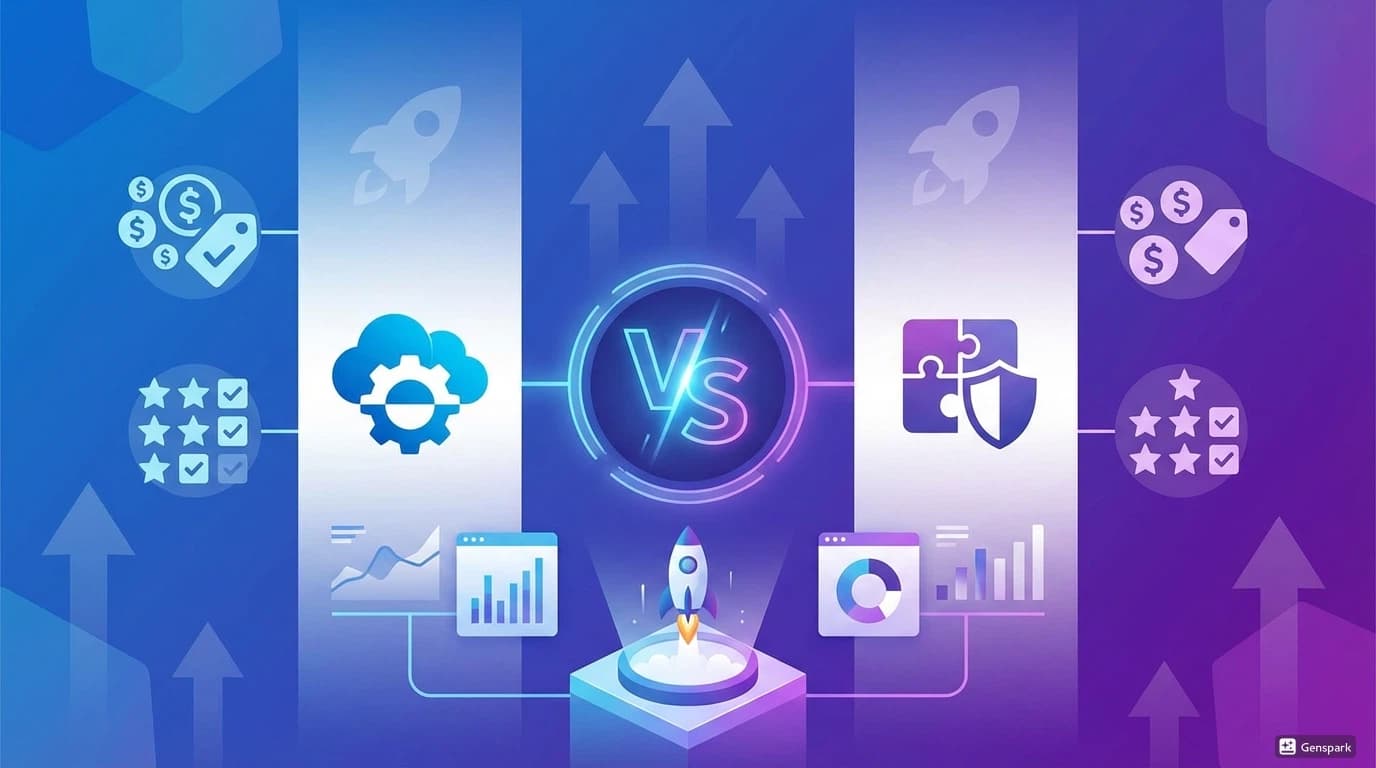 Comparison chart showing Salesforce alternatives for startups with pricing and features