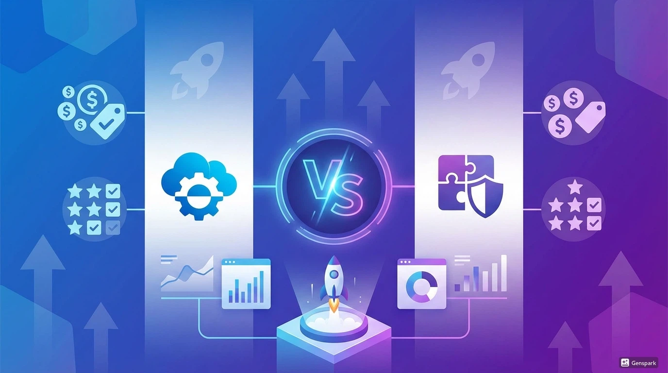 Comparison chart showing Salesforce alternatives for startups with pricing and features